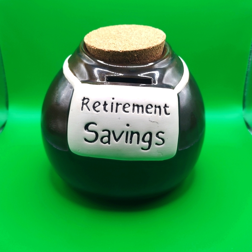 Novelty Retirement Savings Bank with Cork Stopper!
